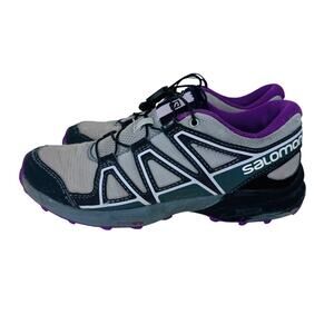 Salomon Speedcross J Trail Running Shoes 417272 Grey/Black/Purple Girls Size‎ 3